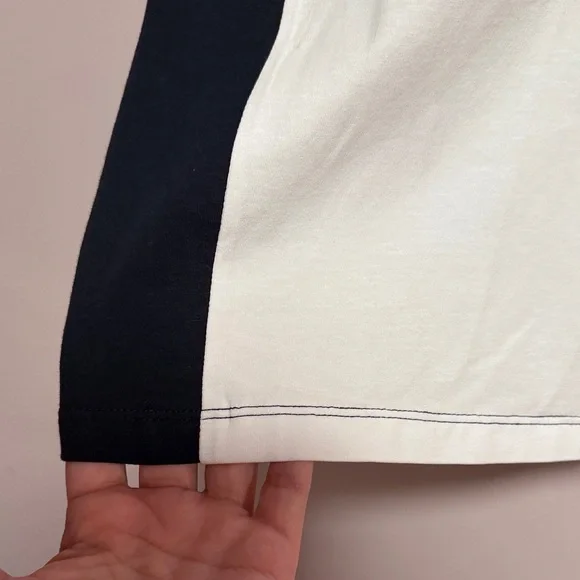 Tommy Hilfiger Women's Color Block Tee in Red, White, and Black - Picture 6 of 8